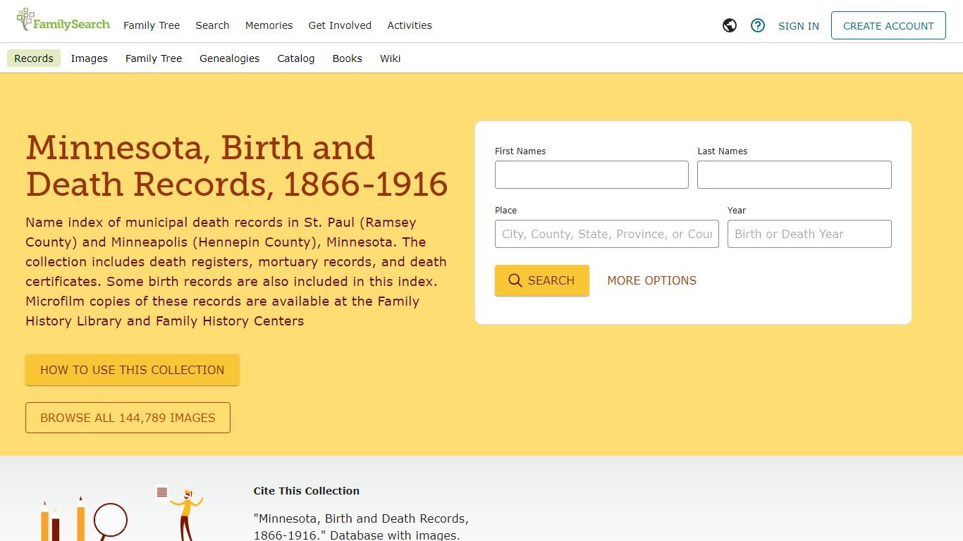 Minnesota, Birth and Death Records, 1866-1916 • FamilySearch